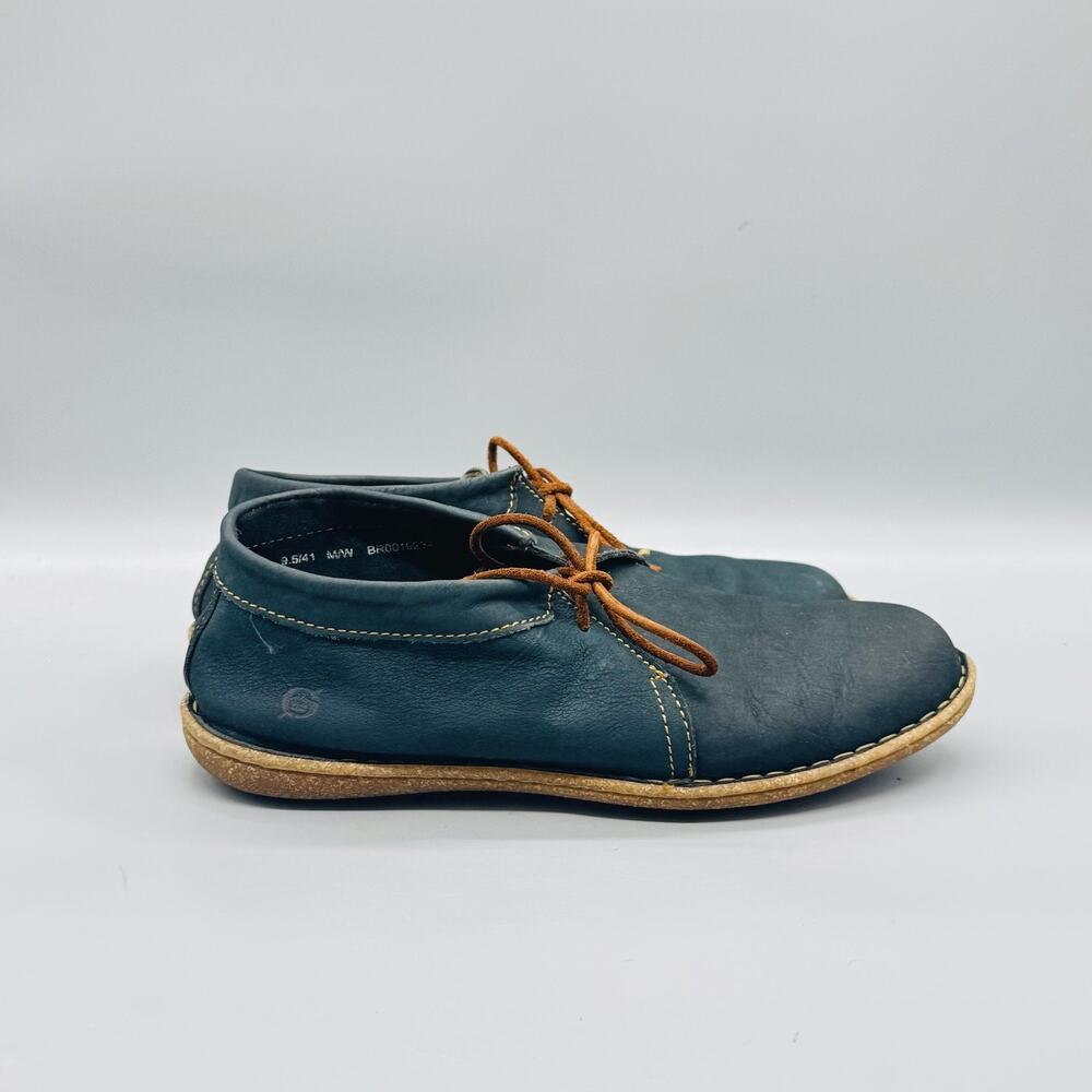 Born Shoes Womens 9.5 Blue Leather Nuala Chukka Lace Up Oxford Casual Comfort